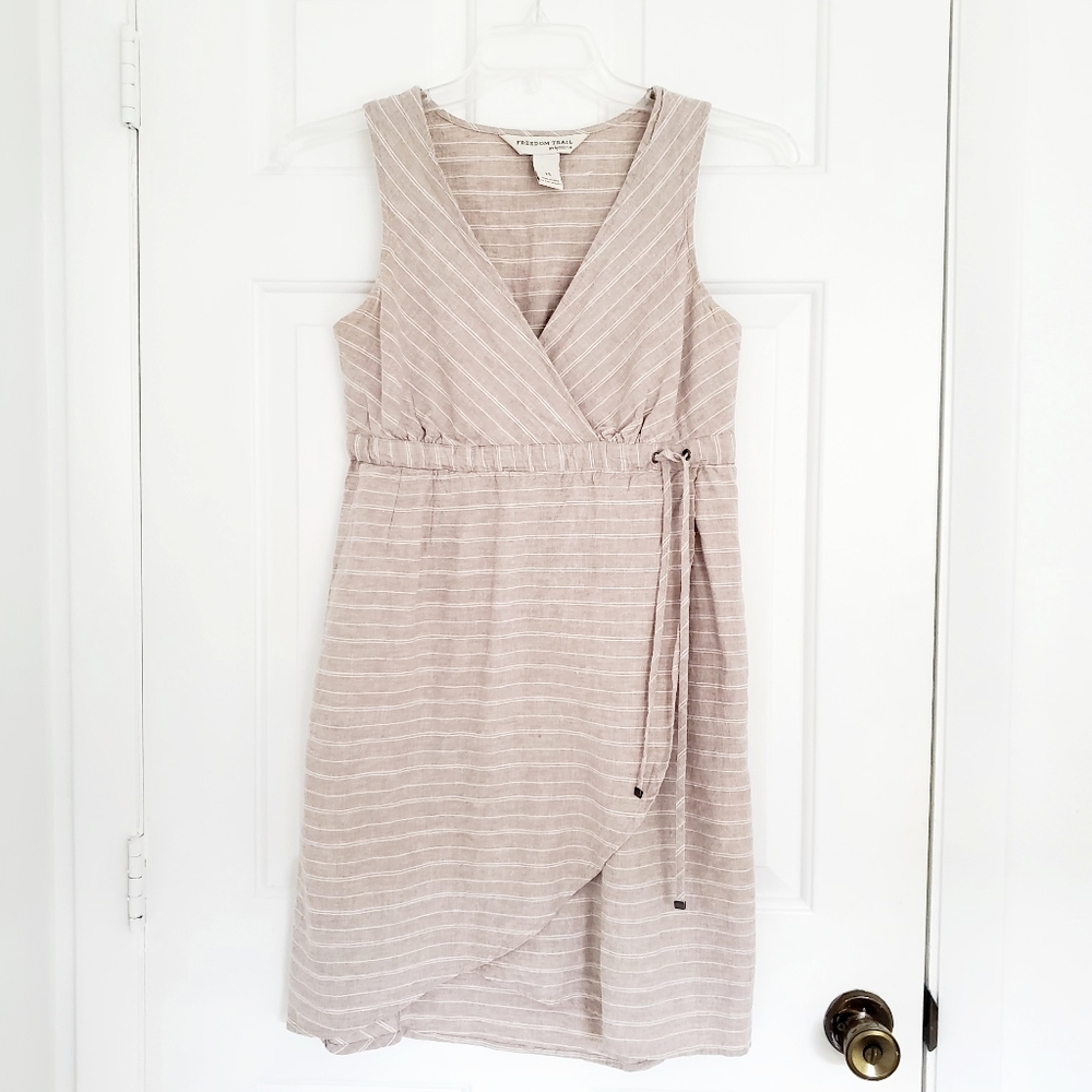 Freedom Trail by Kyodan  Linen tan dress sz. Xs